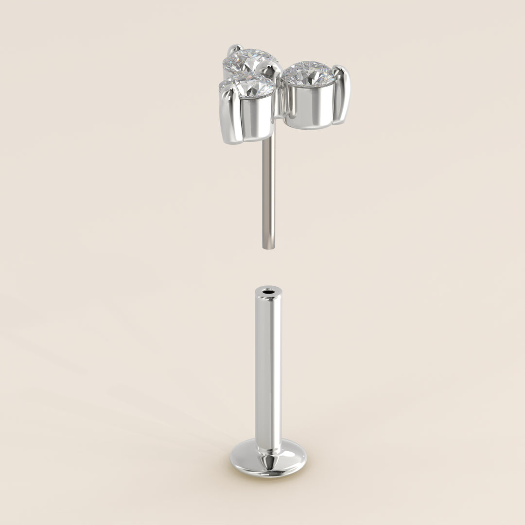 Luminous Trio Lab Grown Diamond Piercing