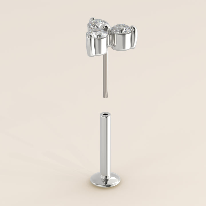 Luminous Trio Lab Grown Diamond Piercing