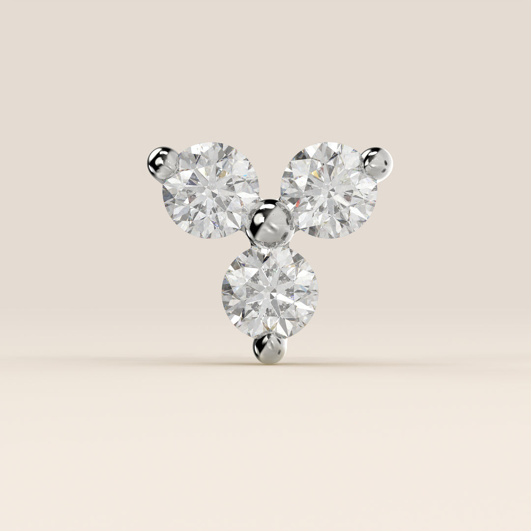 Luminous Trio Lab Grown Diamond Piercing