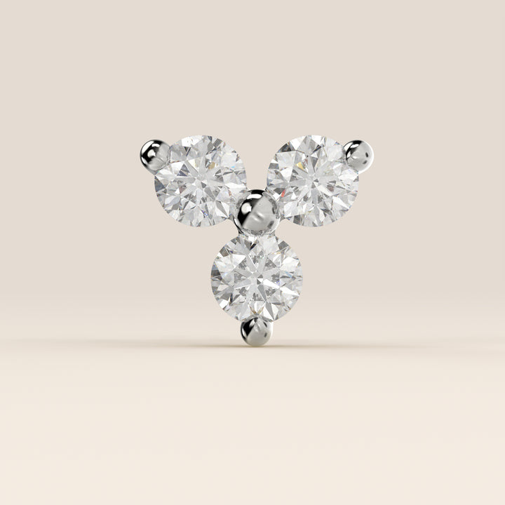 Luminous Trio Lab Grown Diamond Piercing