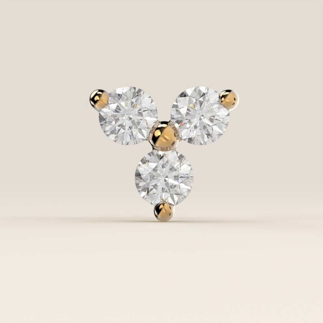 Luminous Trio Lab Grown Diamond Piercing