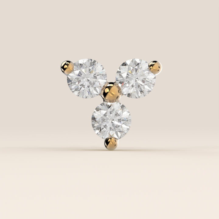 Luminous Trio Lab Grown Diamond Piercing