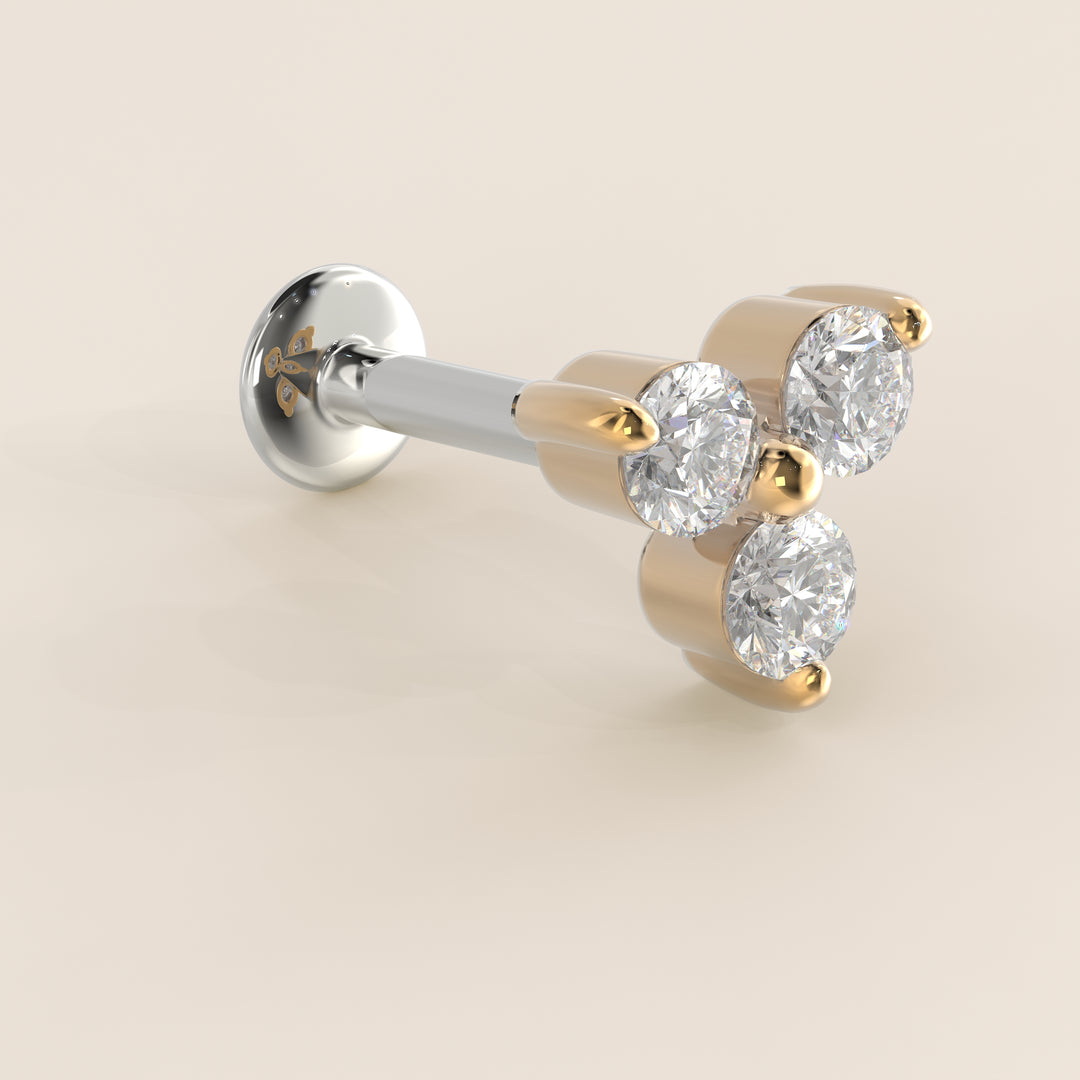 Luminous Trio Lab Grown Diamond Piercing