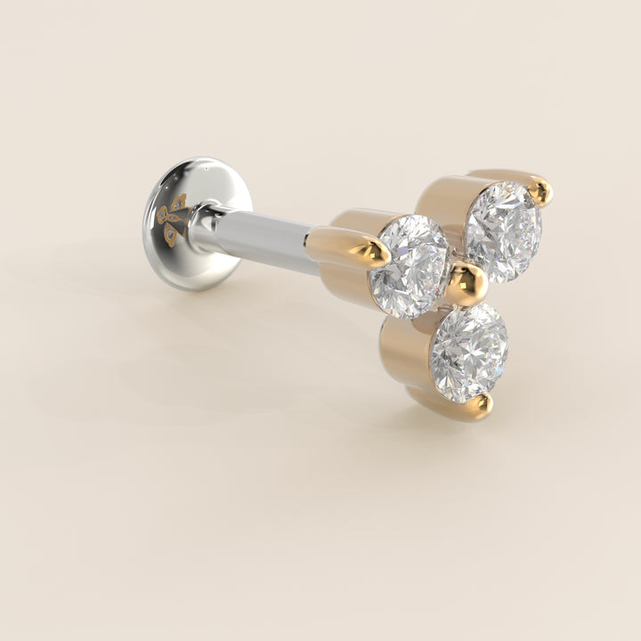 Luminous Trio Lab Grown Diamond Piercing