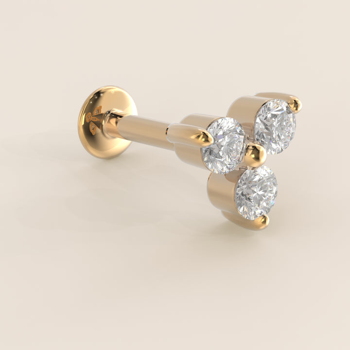 Luminous Trio Lab Grown Diamond Piercing