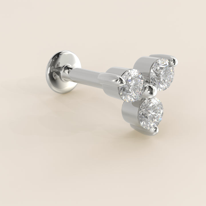 Luminous Trio Lab Grown Diamond Piercing