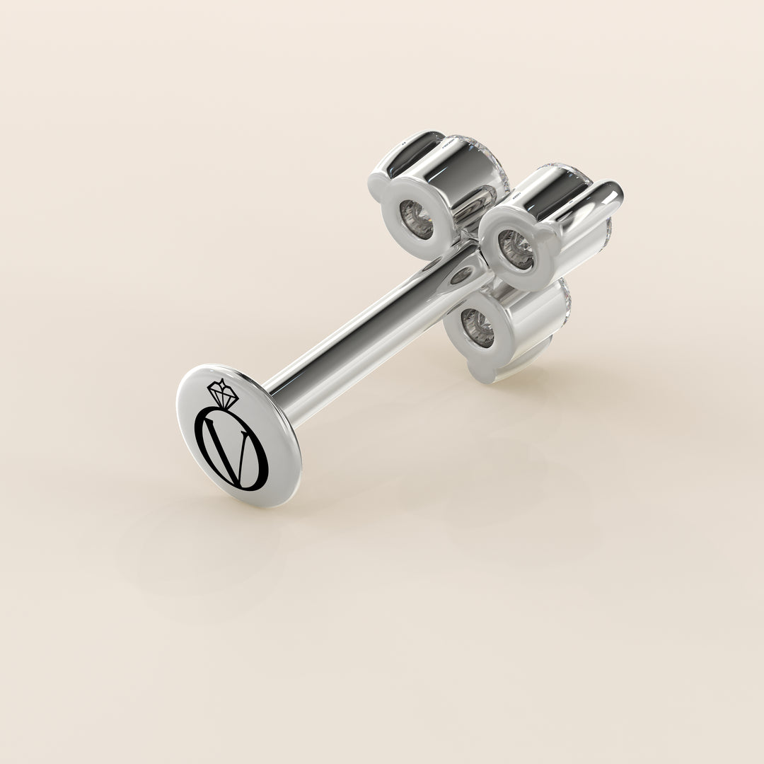 Luminous Trio Lab Grown Diamond Piercing