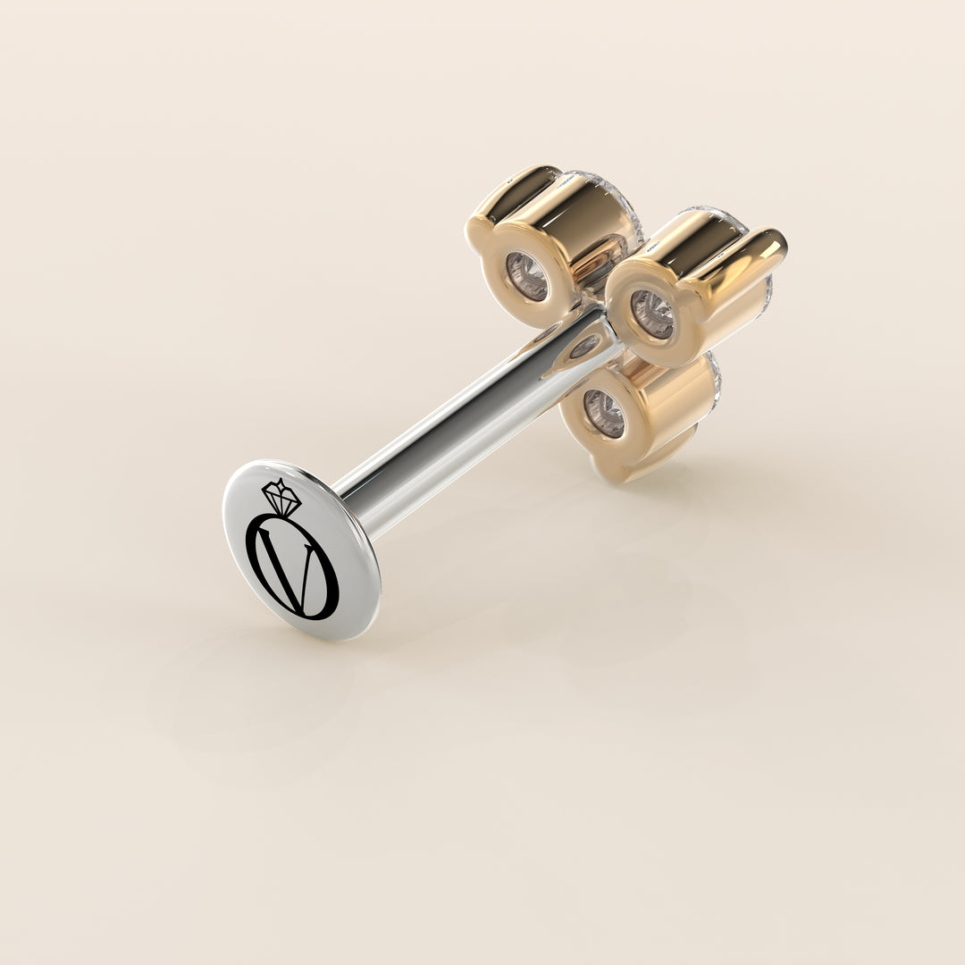 Luminous Trio Lab Grown Diamond Piercing