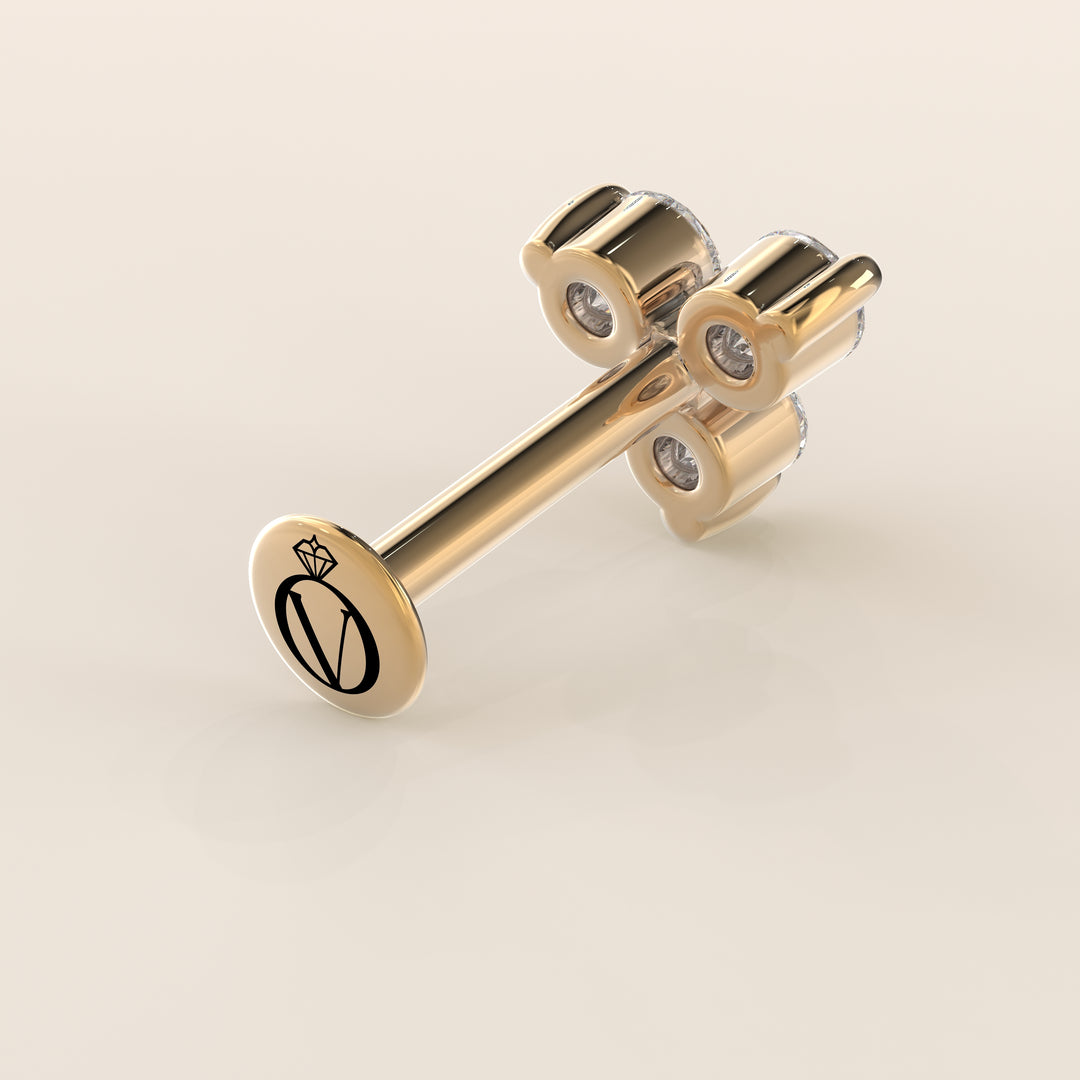 Luminous Trio Lab Grown Diamond Piercing