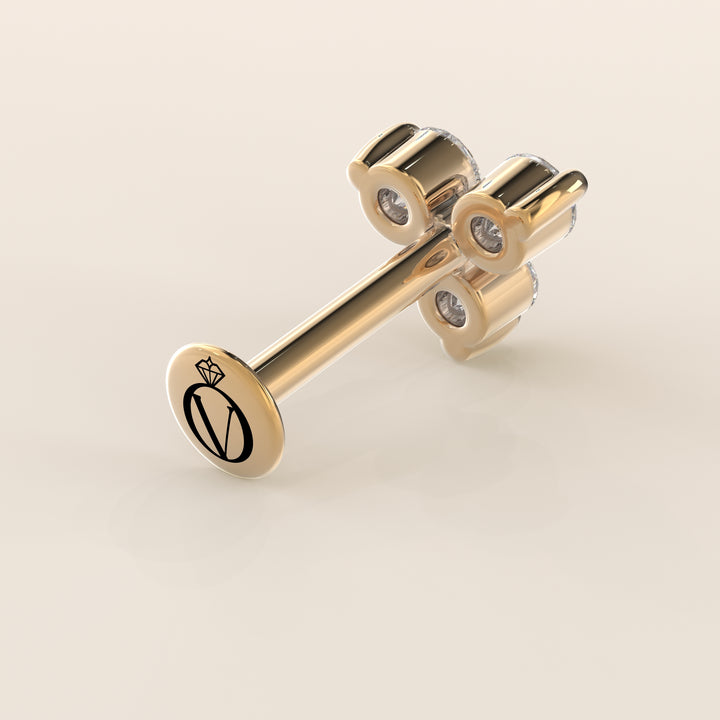 Luminous Trio Lab Grown Diamond Piercing