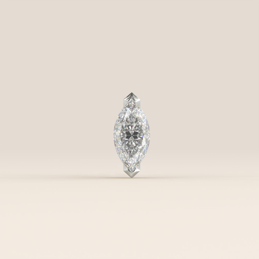 Signature Marquise Envelope Prong Lab Grown Diamond Piercing