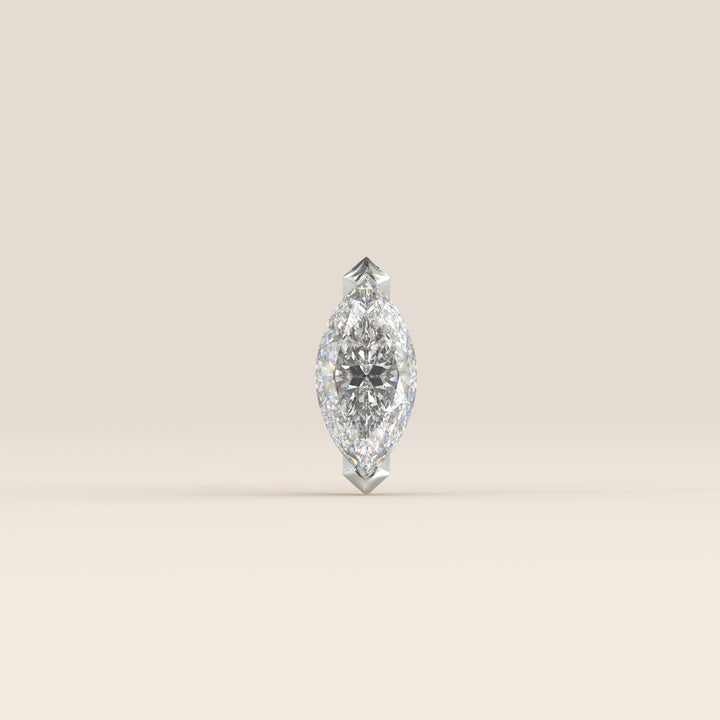 Signature Marquise Envelope Prong Lab Grown Diamond Piercing