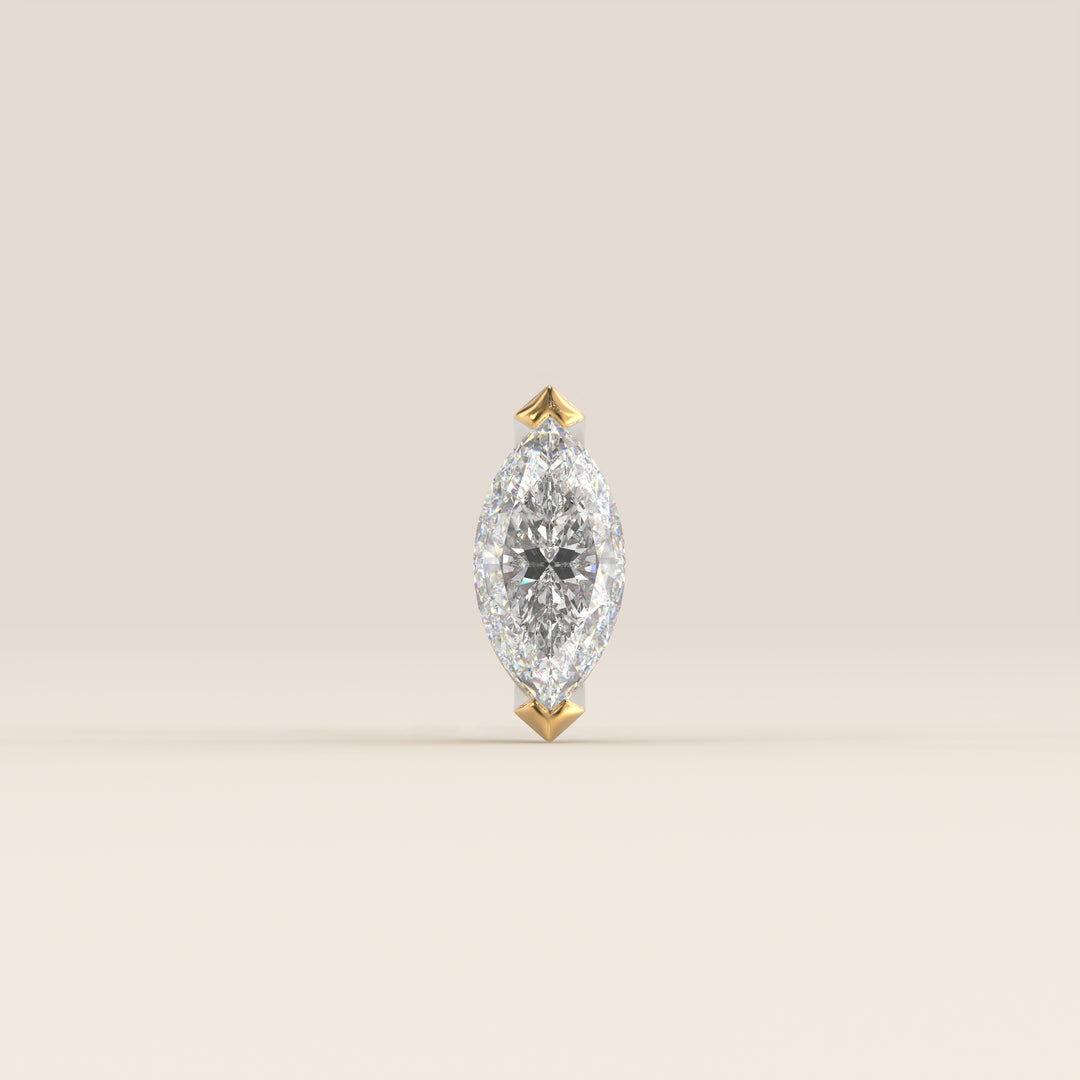 Signature Marquise Envelope Prong Lab Grown Diamond Piercing
