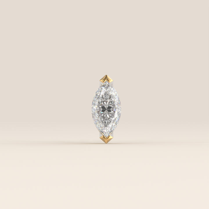 Signature Marquise Envelope Prong Lab Grown Diamond Piercing