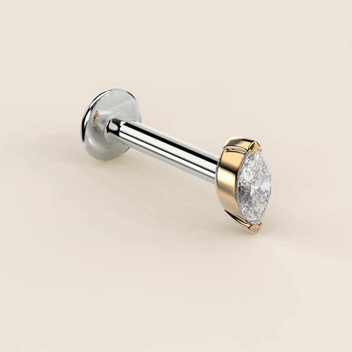 Signature Marquise Envelope Prong Lab Grown Diamond Piercing