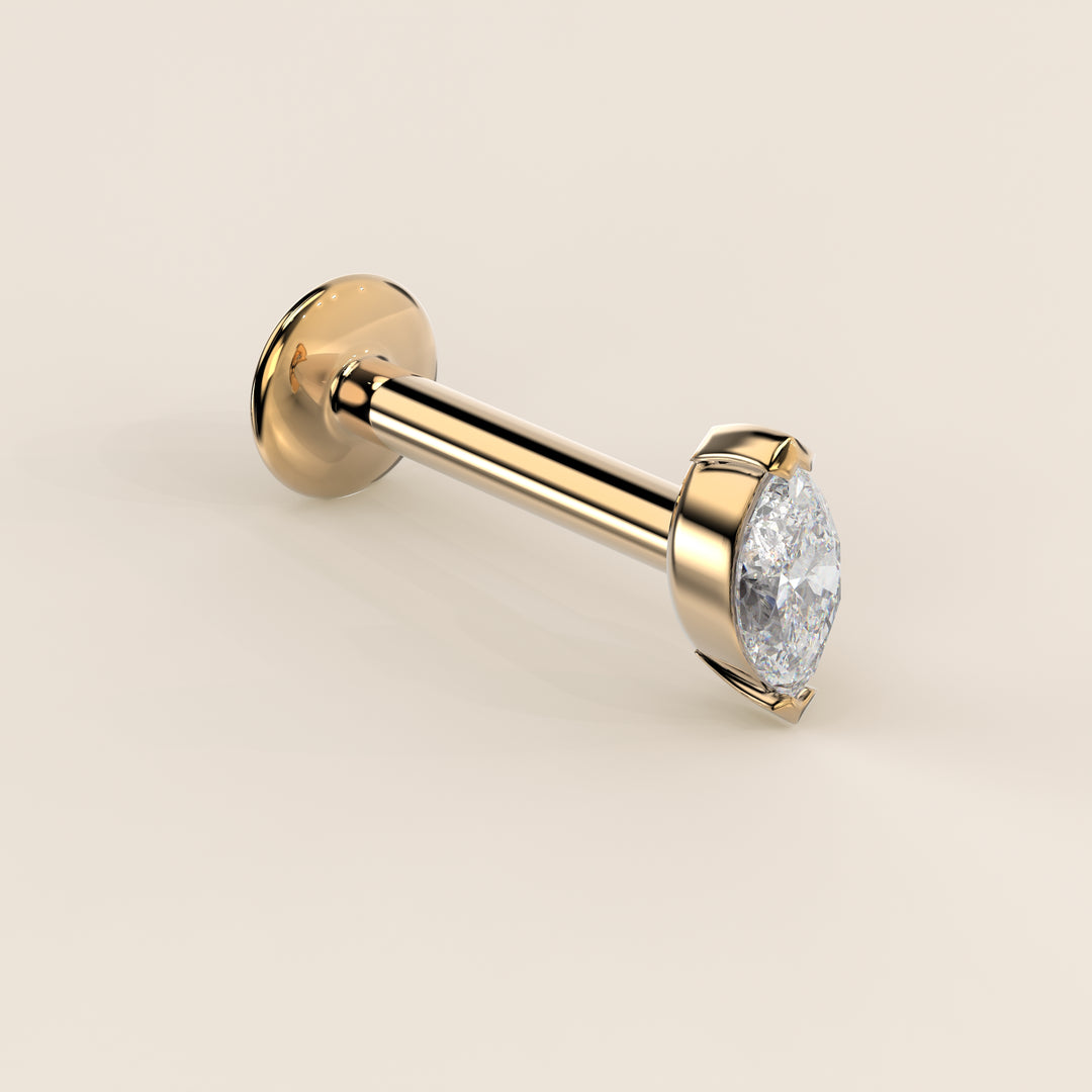 Signature Marquise Envelope Prong Lab Grown Diamond Piercing