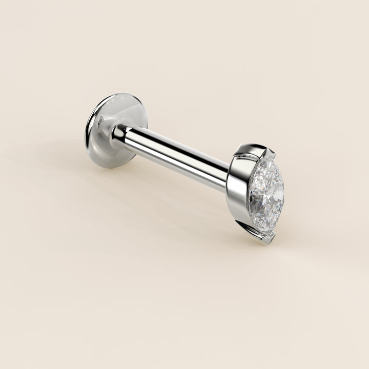 Signature Marquise Envelope Prong Lab Grown Diamond Piercing