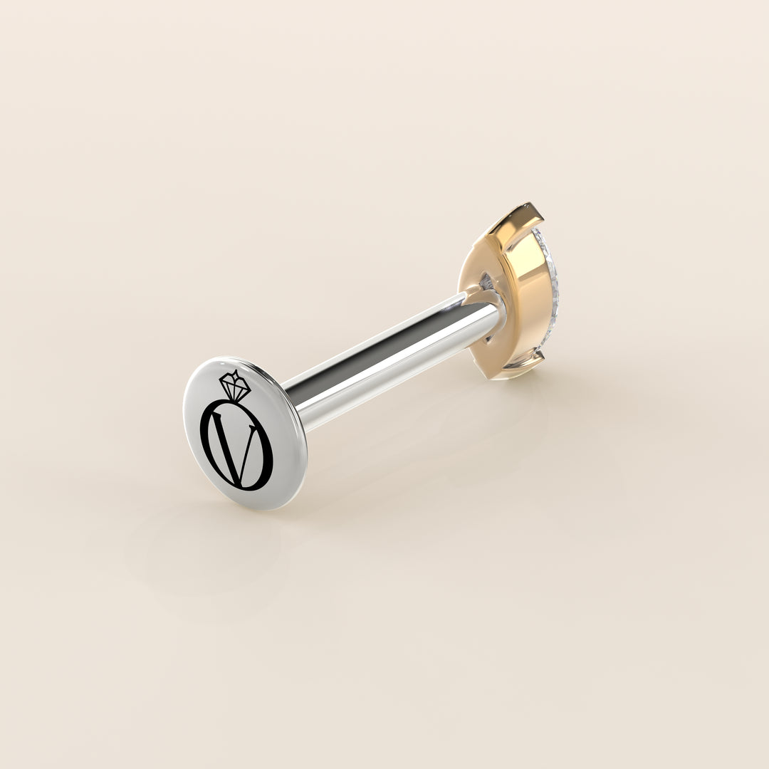 Signature Marquise Envelope Prong Lab Grown Diamond Piercing