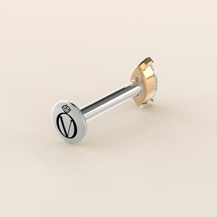 Signature Marquise Envelope Prong Lab Grown Diamond Piercing