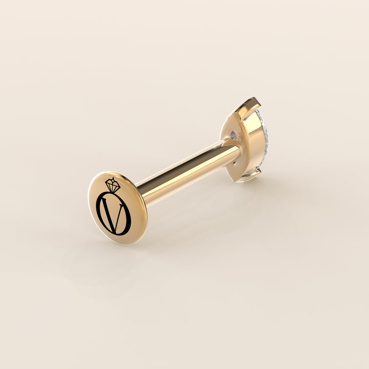 Signature Marquise Envelope Prong Lab Grown Diamond Piercing