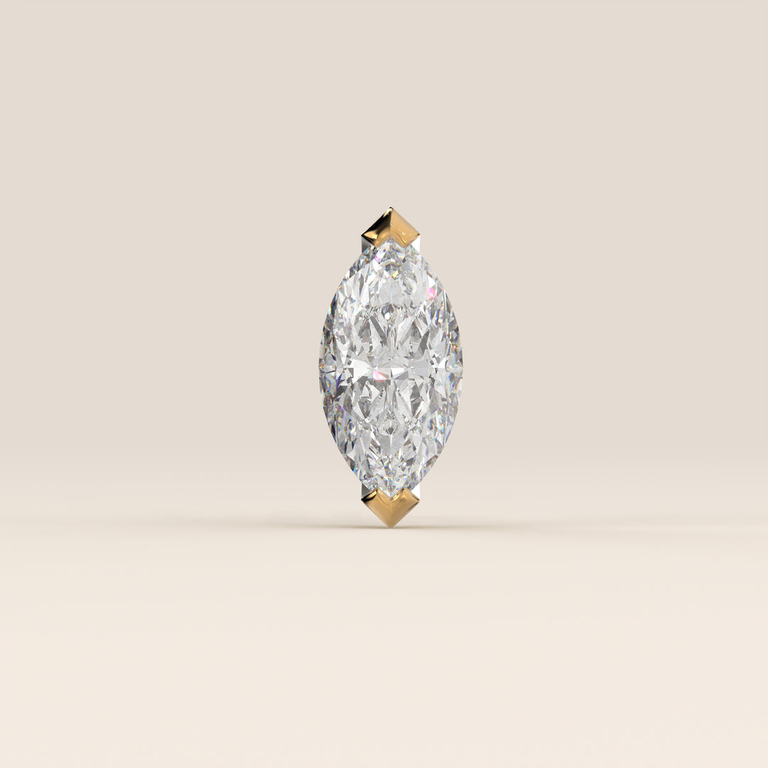 Signature Marquise Envelope Prong Lab Grown Diamond Piercing