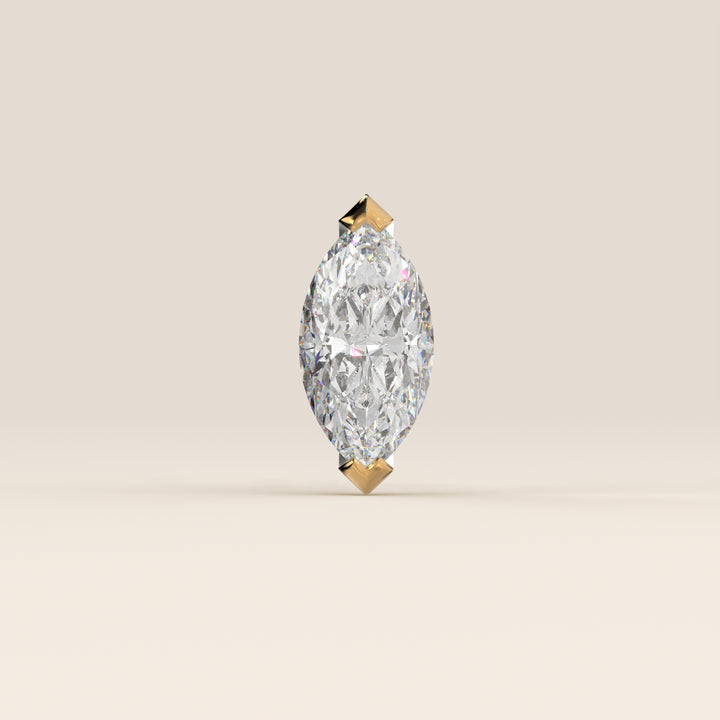 Signature Marquise Envelope Prong Lab Grown Diamond Piercing
