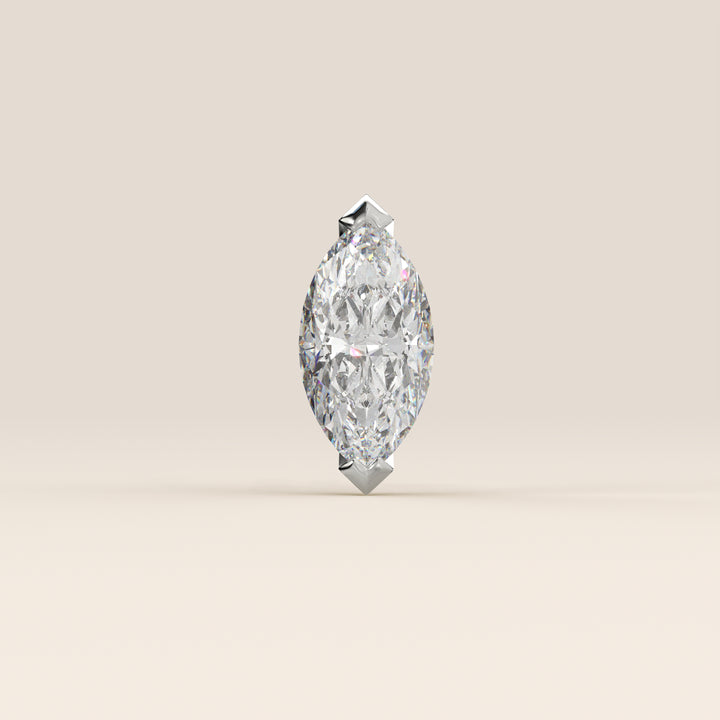 Signature Marquise Envelope Prong Lab Grown Diamond Piercing