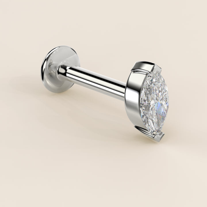 Signature Marquise Envelope Prong Lab Grown Diamond Piercing