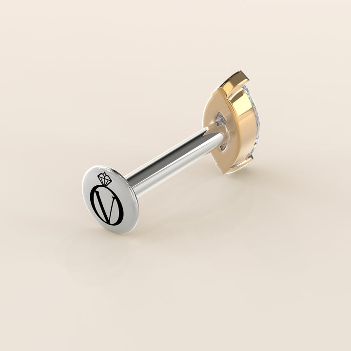 Signature Marquise Envelope Prong Lab Grown Diamond Piercing