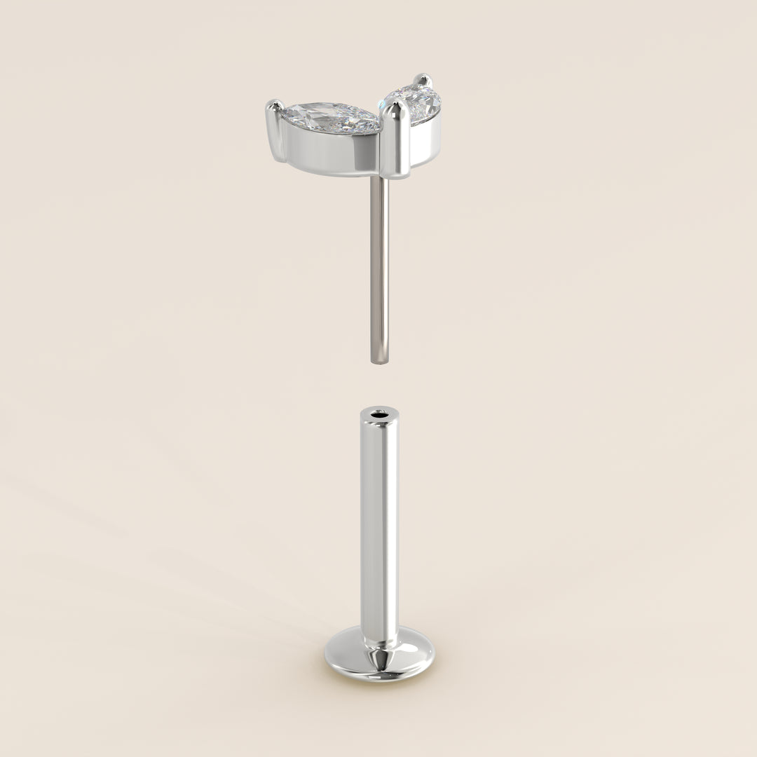 Éclat Duo Marquise Lab Grown Diamond Piercing
