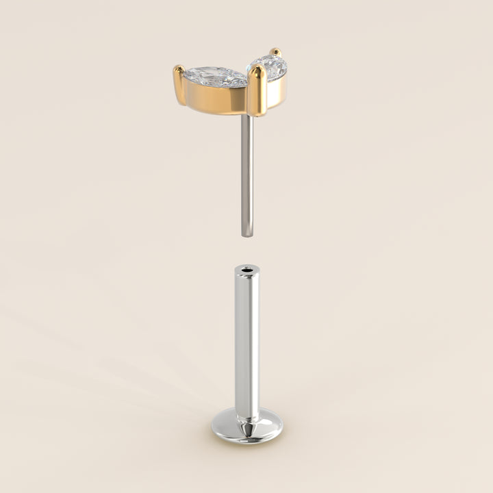 Éclat Duo Marquise Lab Grown Diamond Piercing
