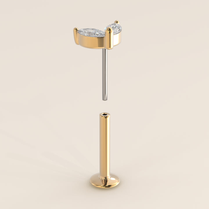 Éclat Duo Marquise Lab Grown Diamond Piercing