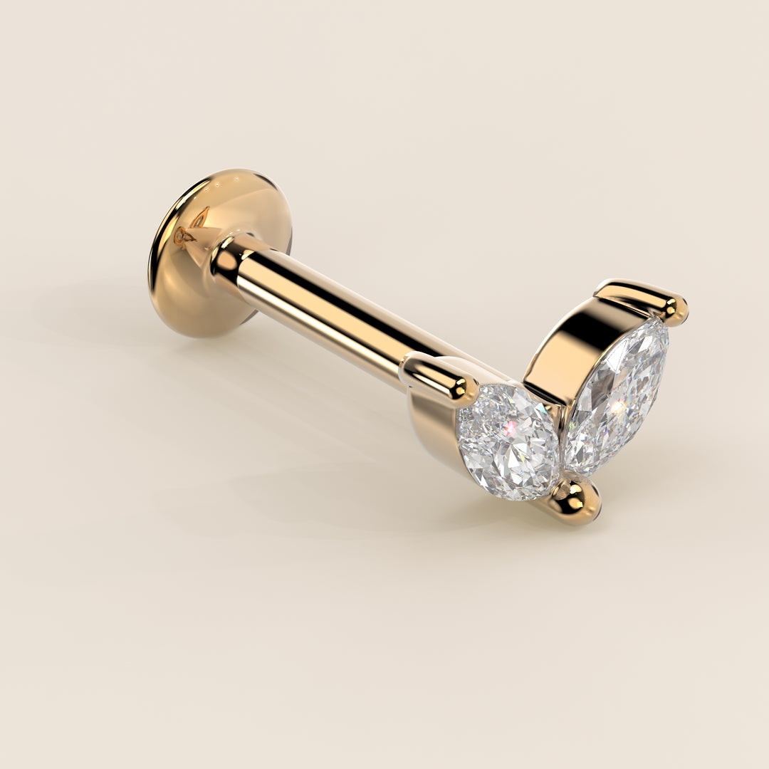 Éclat Duo Marquise Lab Grown Diamond Piercing