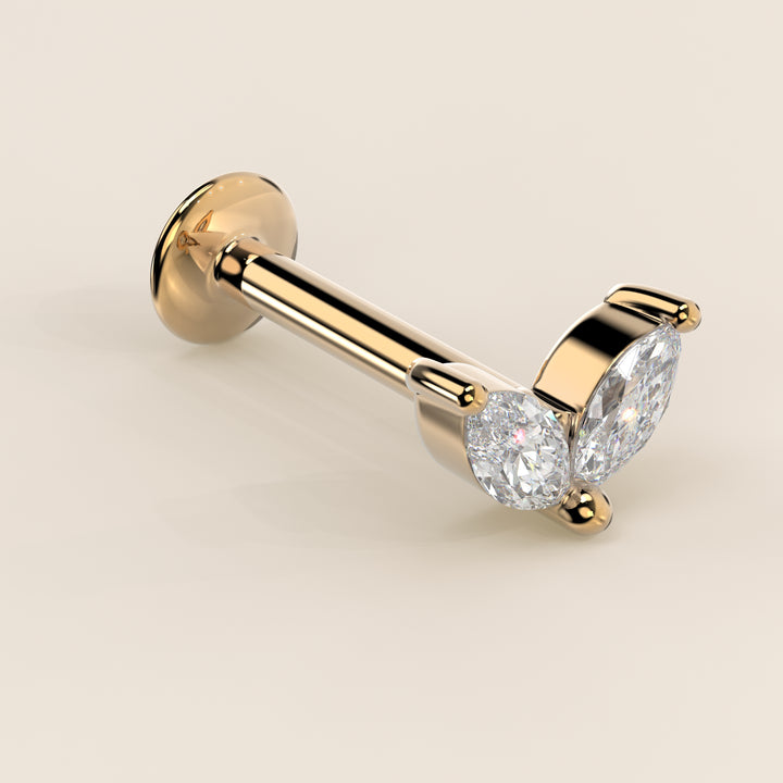Éclat Duo Marquise Lab Grown Diamond Piercing