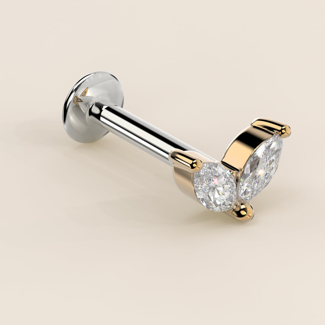 Éclat Duo Marquise Lab Grown Diamond Piercing