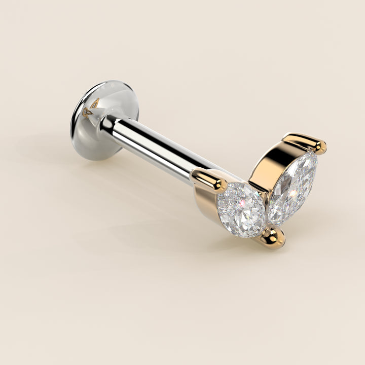 Éclat Duo Marquise Lab Grown Diamond Piercing
