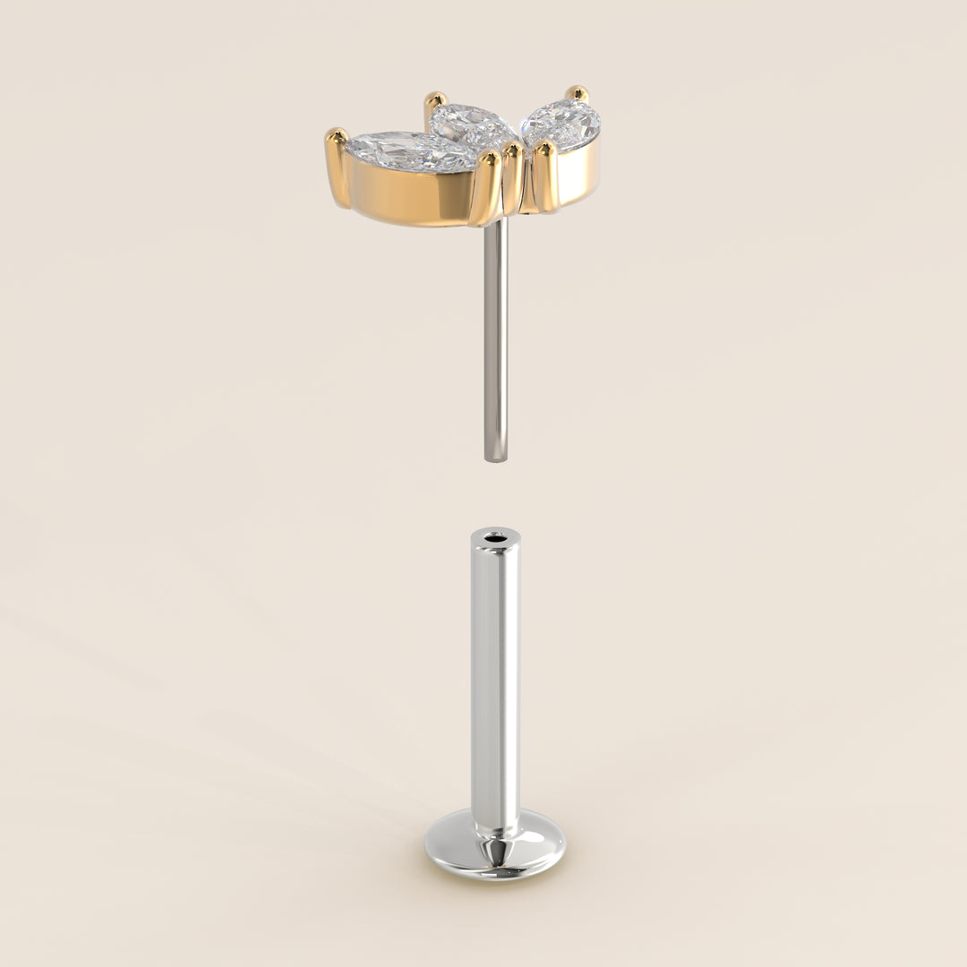 Éclat Trio Marquise Lab Grown Diamond Piercing