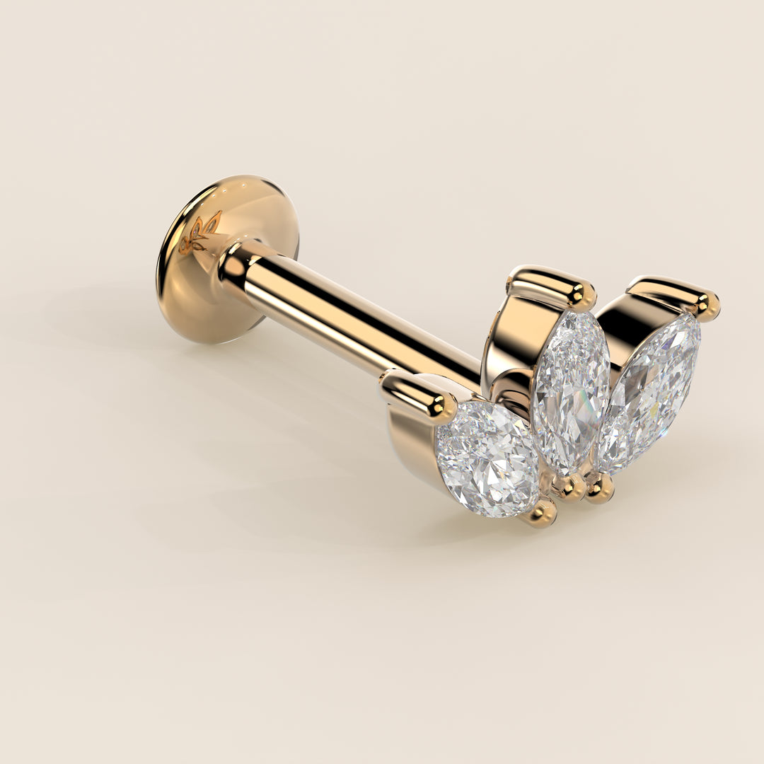 Éclat Trio Marquise Lab Grown Diamond Piercing