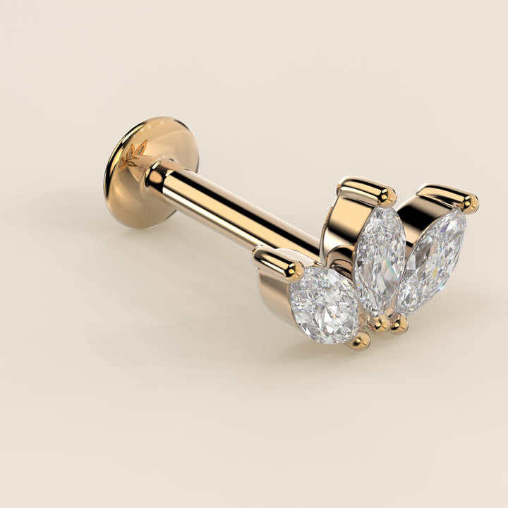 Éclat Trio Marquise Lab Grown Diamond Piercing