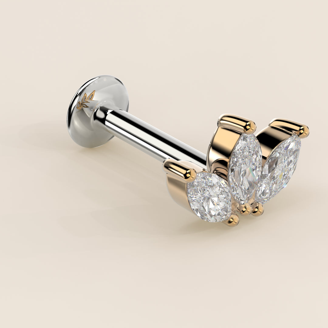Éclat Trio Marquise Lab Grown Diamond Piercing