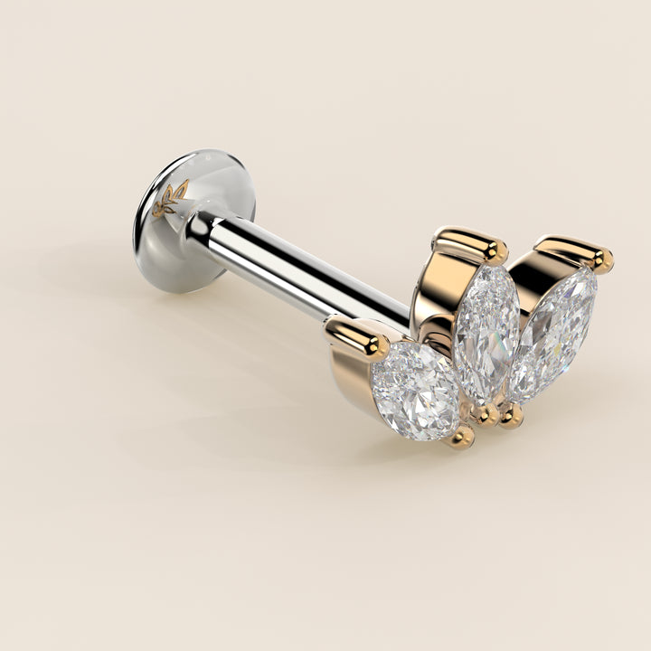 Éclat Trio Marquise Lab Grown Diamond Piercing