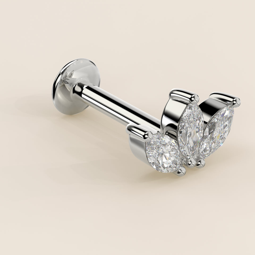 Éclat Trio Marquise Lab Grown Diamond Piercing