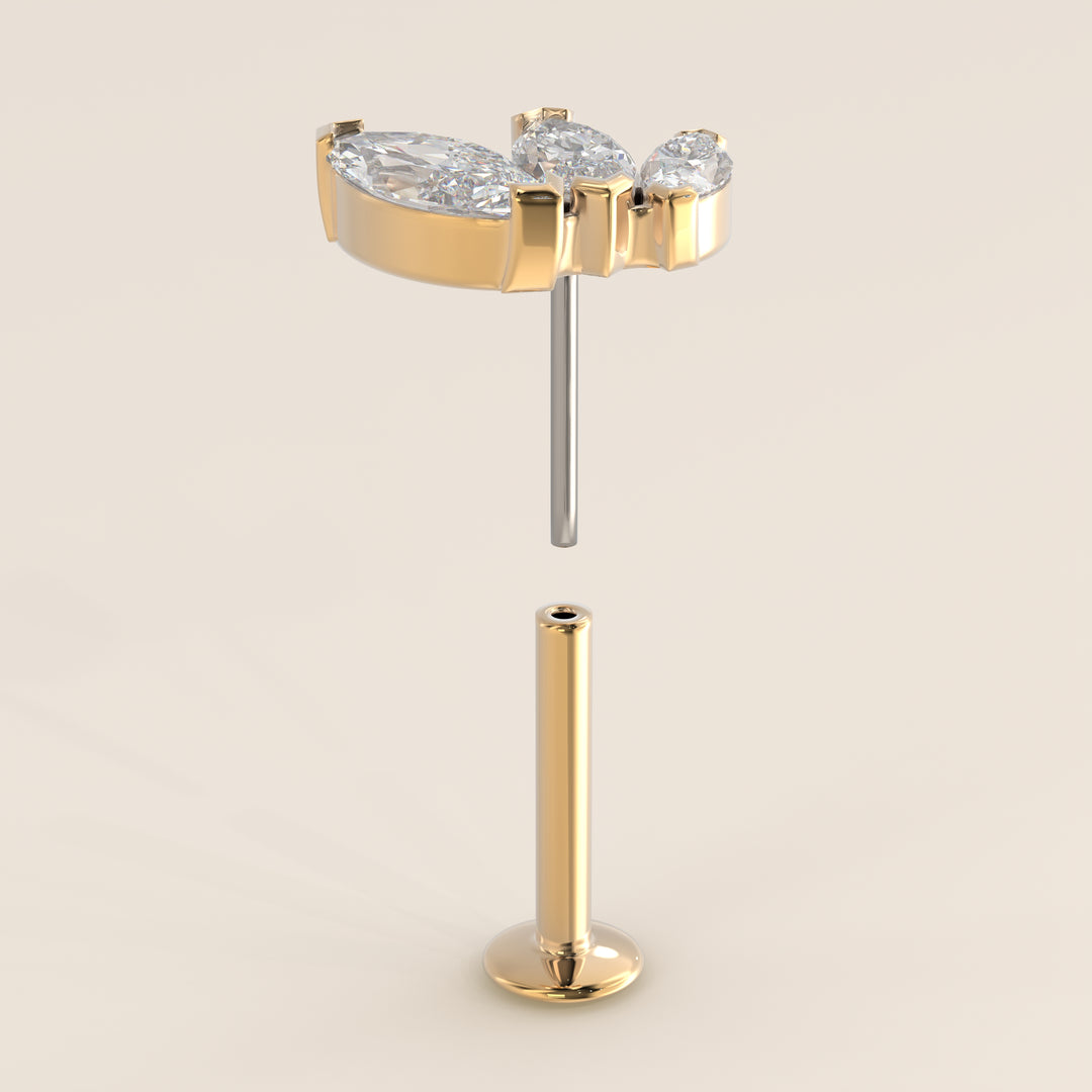 Éclat Graduated Trio Lab Grown Diamond Piercing