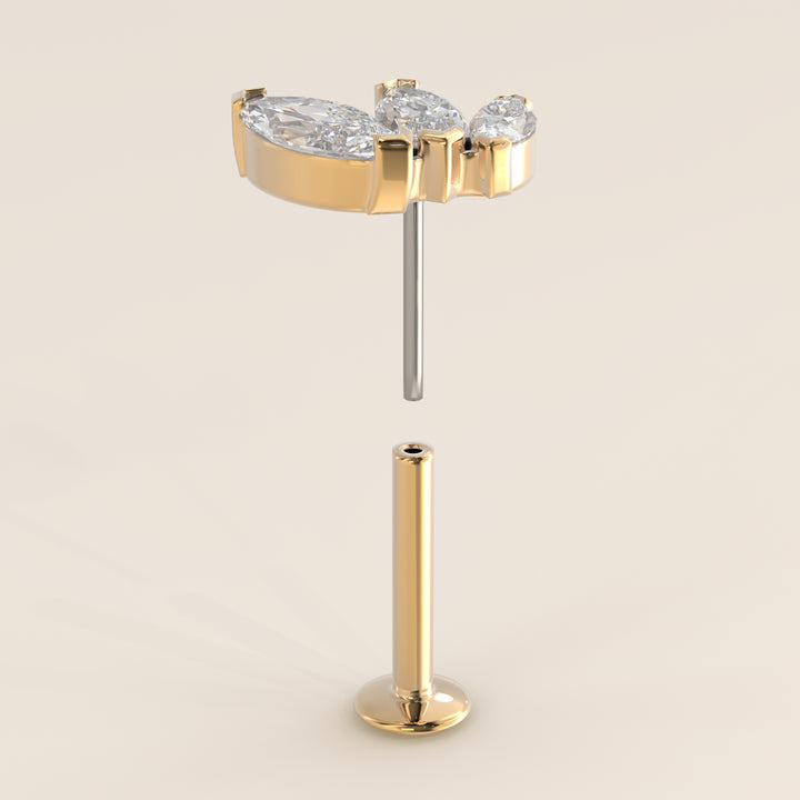 Éclat Graduated Trio Lab Grown Diamond Piercing