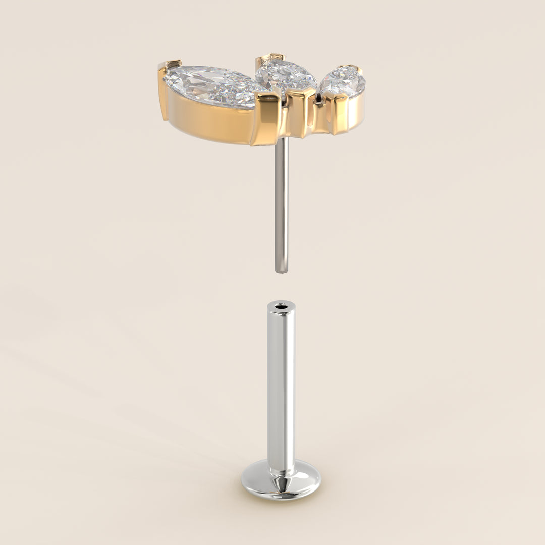 Éclat Graduated Trio Lab Grown Diamond Piercing
