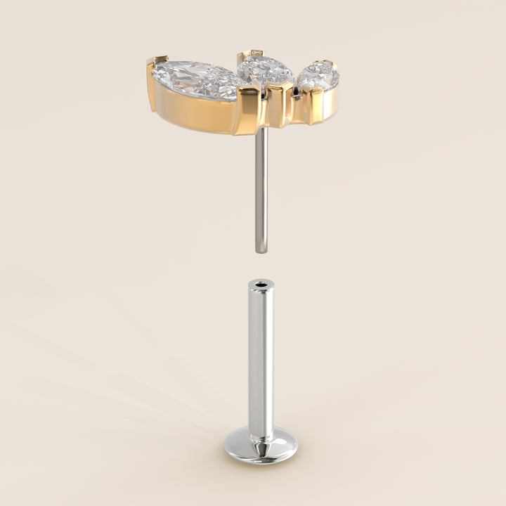 Éclat Graduated Trio Lab Grown Diamond Piercing