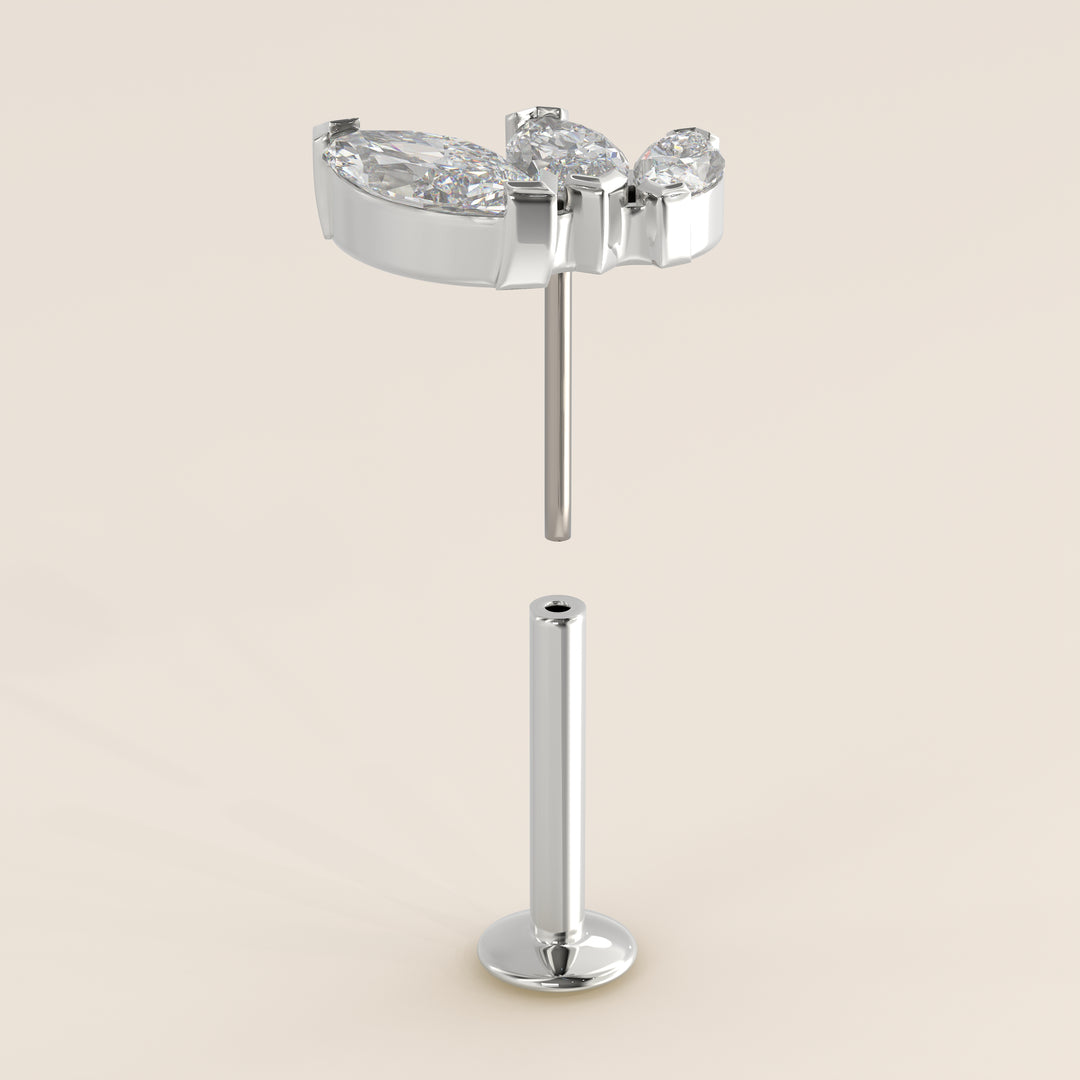Éclat Graduated Trio Lab Grown Diamond Piercing