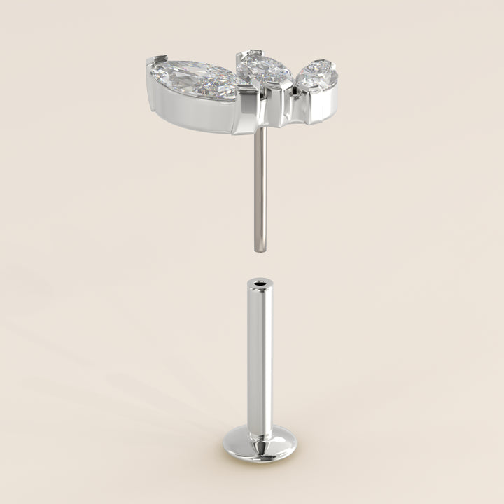 Éclat Graduated Trio Lab Grown Diamond Piercing