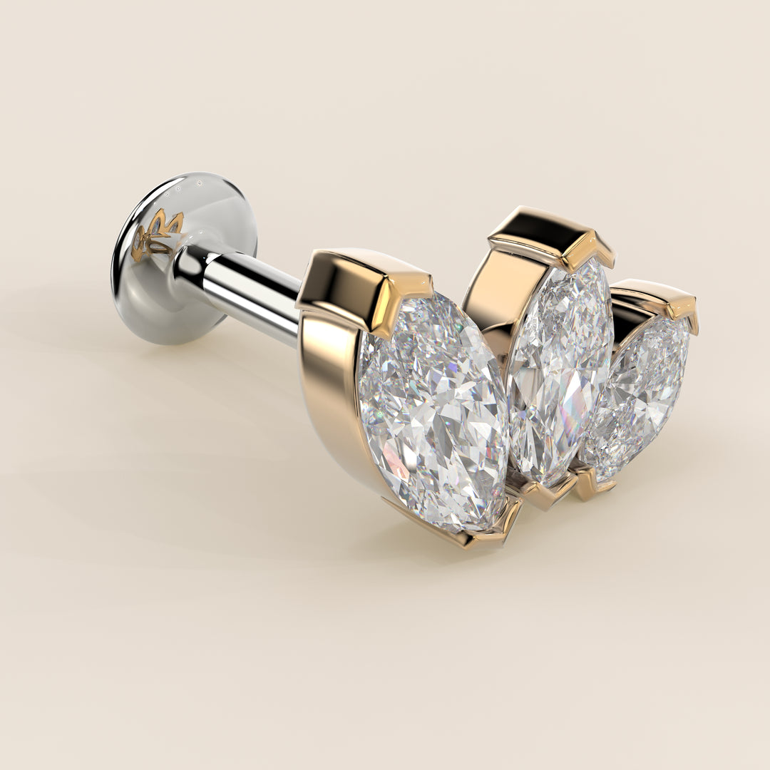 Éclat Graduated Trio Lab Grown Diamond Piercing
