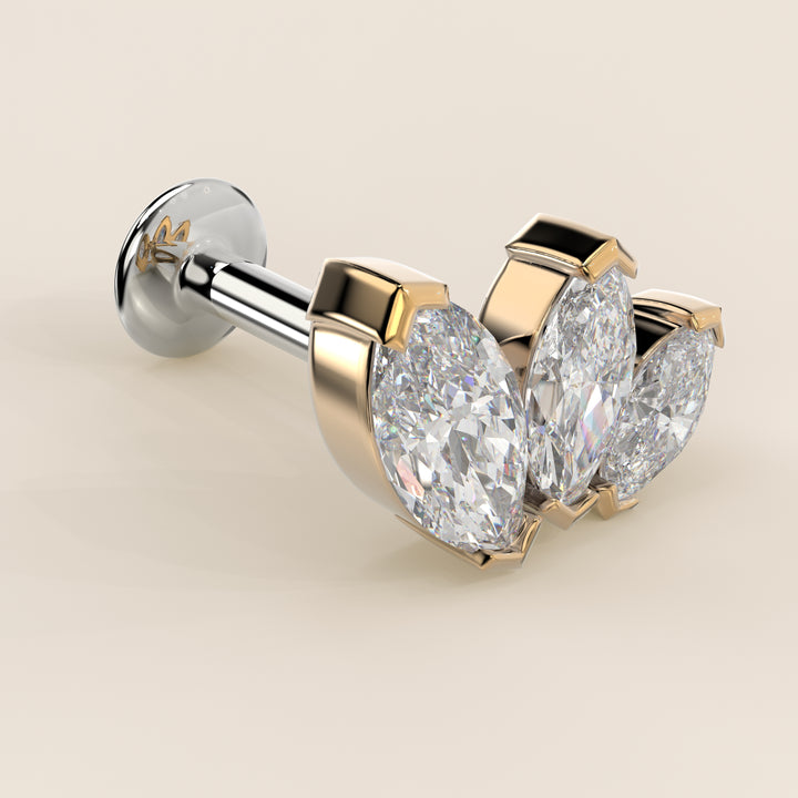 Éclat Graduated Trio Lab Grown Diamond Piercing